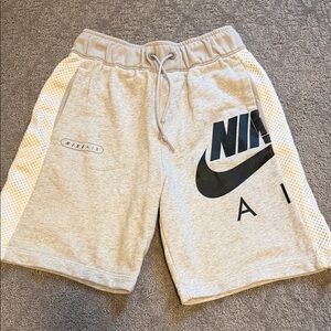 Nike Kids Light Gray Shorts with Black Logo